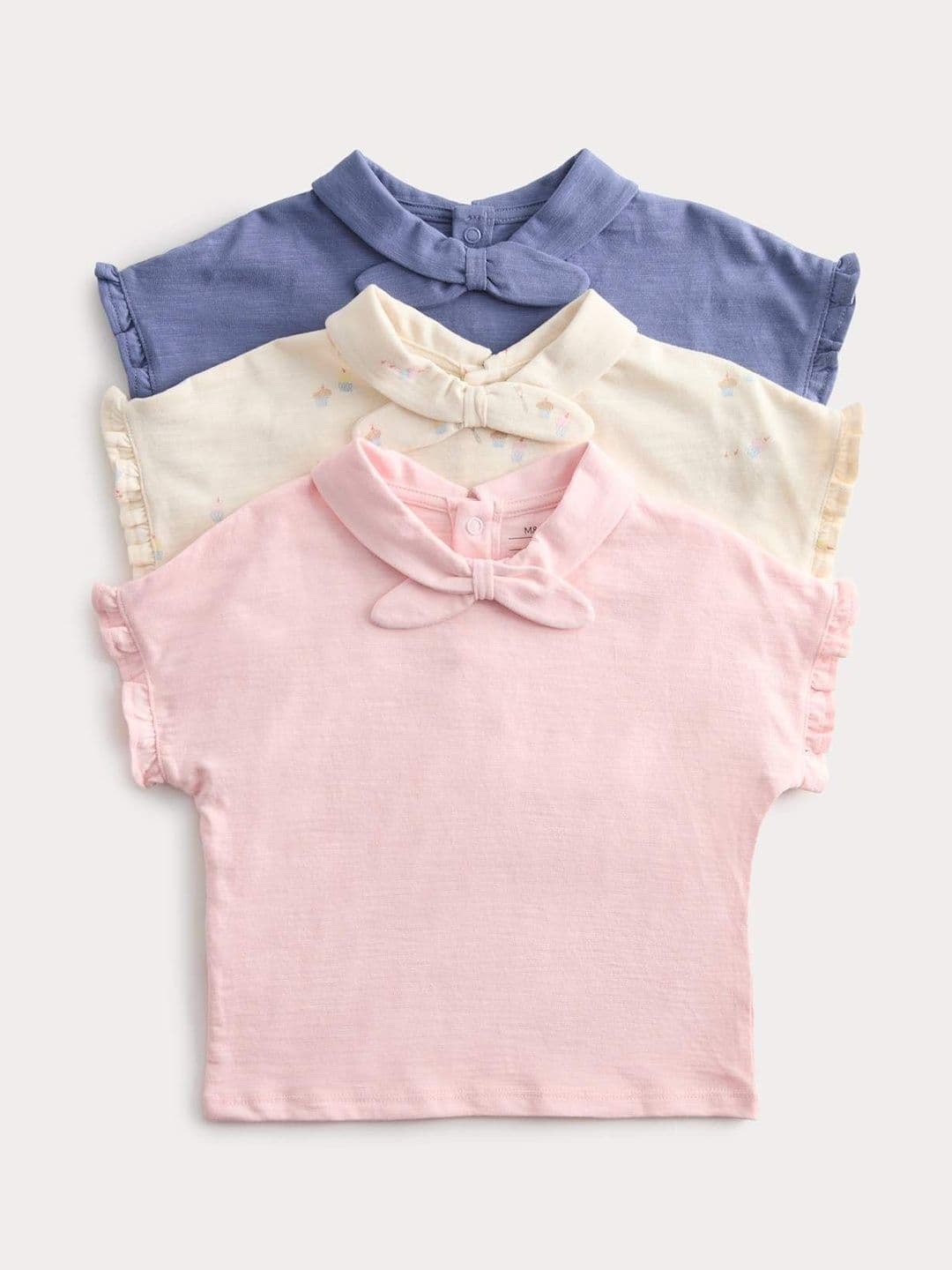 Marks & Spencer 3 Pack Pure Cotton Neck Tie Tops - view 1