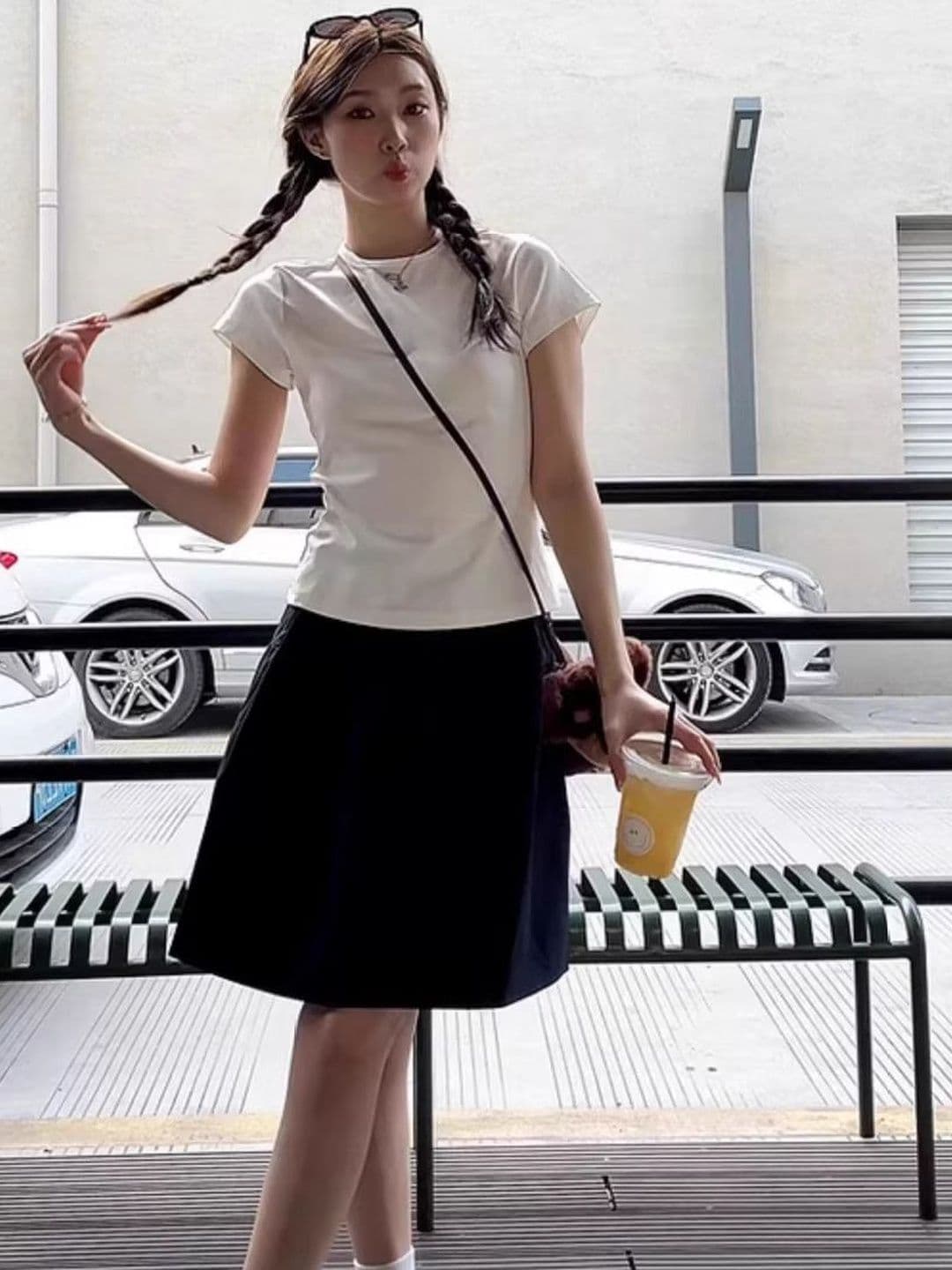 StyleCast Women Mini A-Line Skirt - view 1