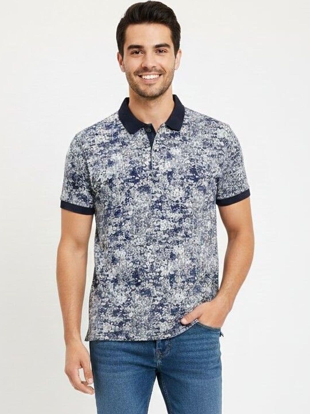 Pierre Carlo Men Polo Collar T-shirt - view 1