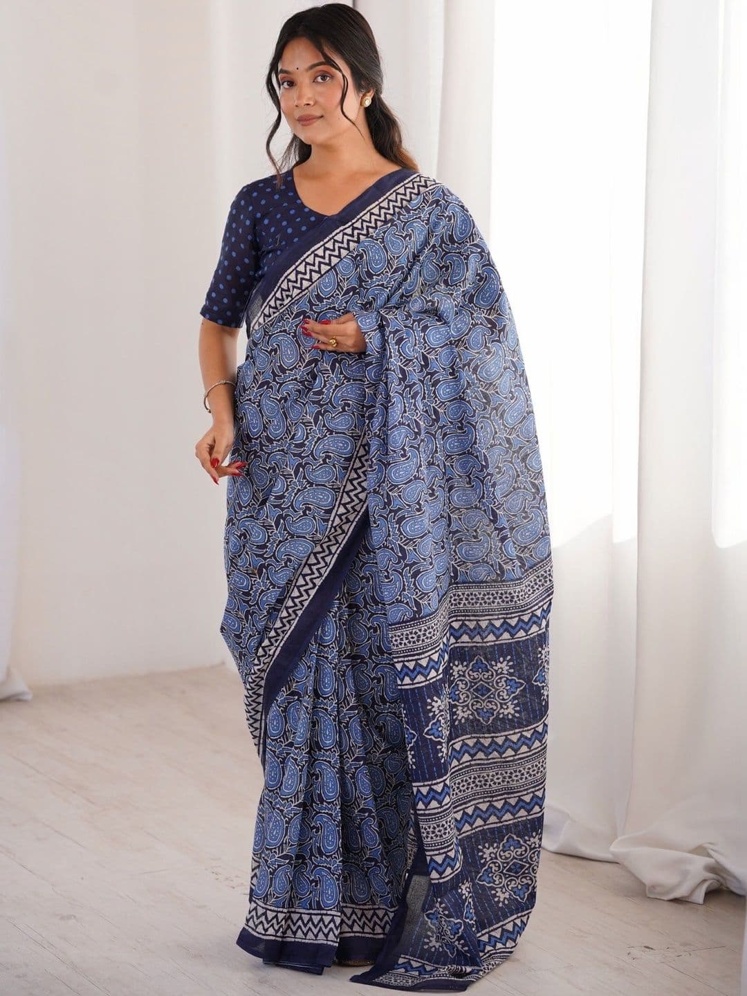 all about you Designer Bagru Saree - view 1