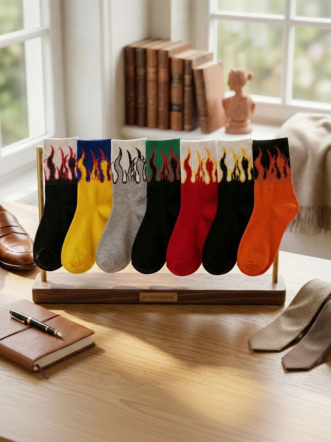 Moda Rapido Men Pack of 7 Patterned Above Ankle Socks - view 1
