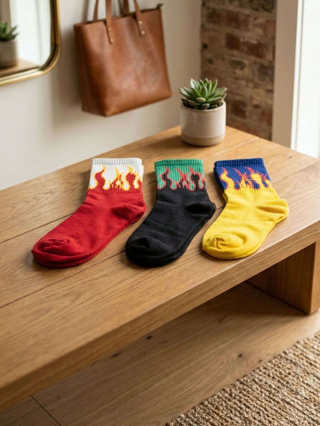 Moda Rapido Men Pack of 3 Cotton Blend Patterned Above Ankle Socks - view 1