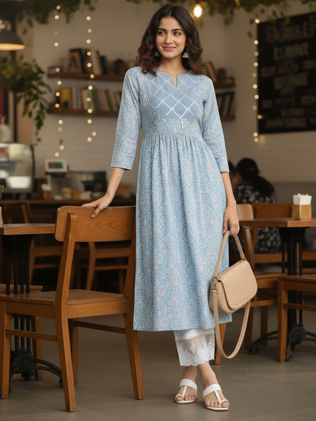 Varanga Women Ethnic Printed Flared Kurta - view 1