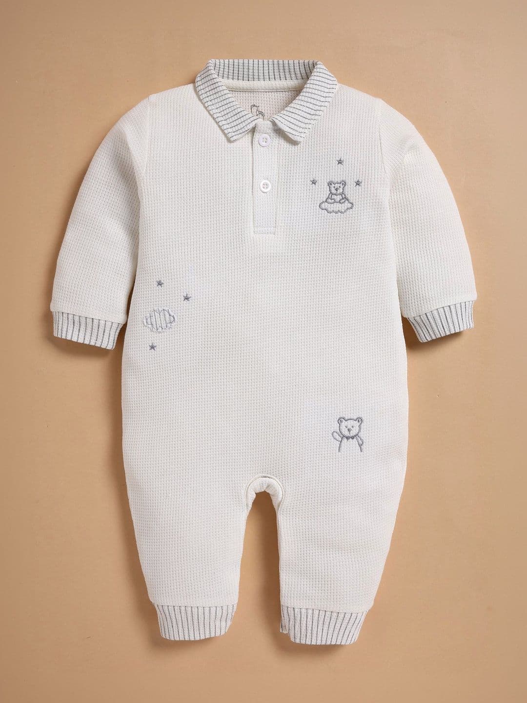 BABY GO Boys Round Neck Cotton Rompers - view 1