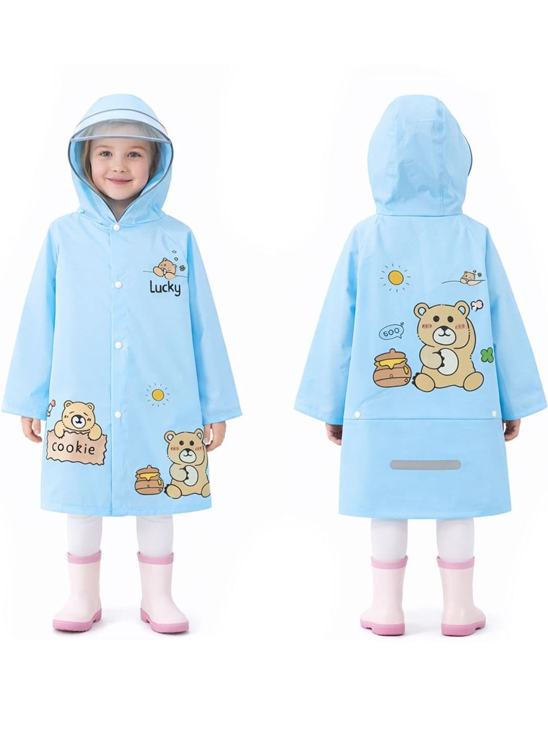 Bold N Elegant Printed Hooded Rain Jacket - view 1