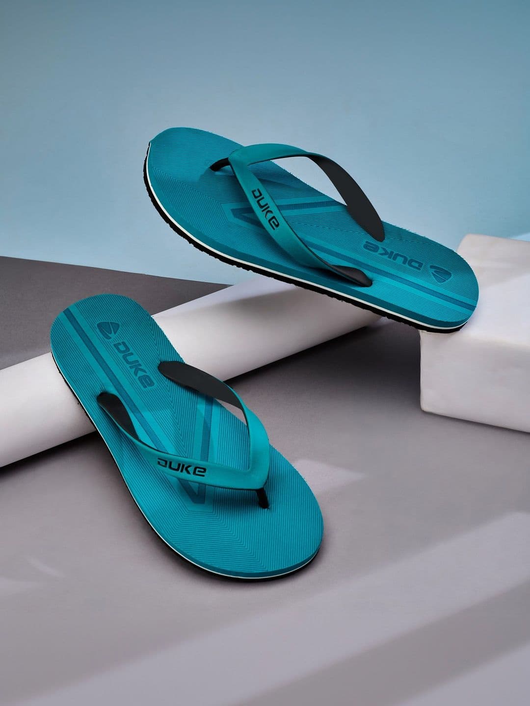 Duke Men Striped Thong Flip-Flops - view 1