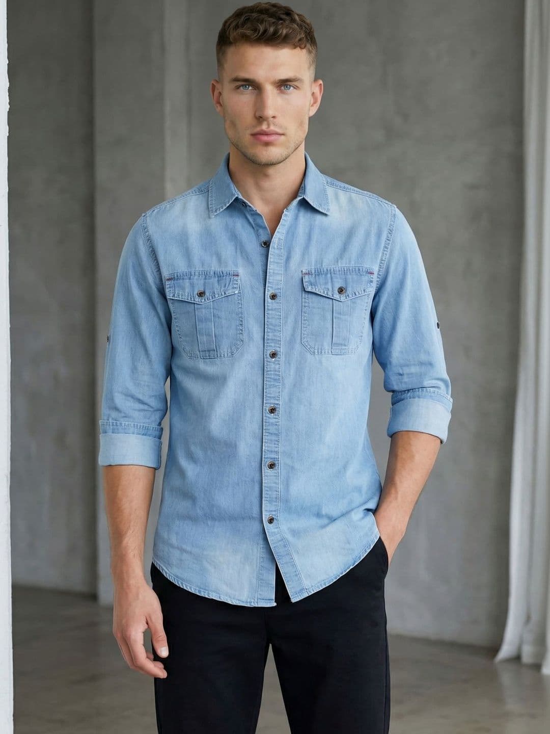 Mast & Harbour Classic Faded Faded Casual Shirt - view 1