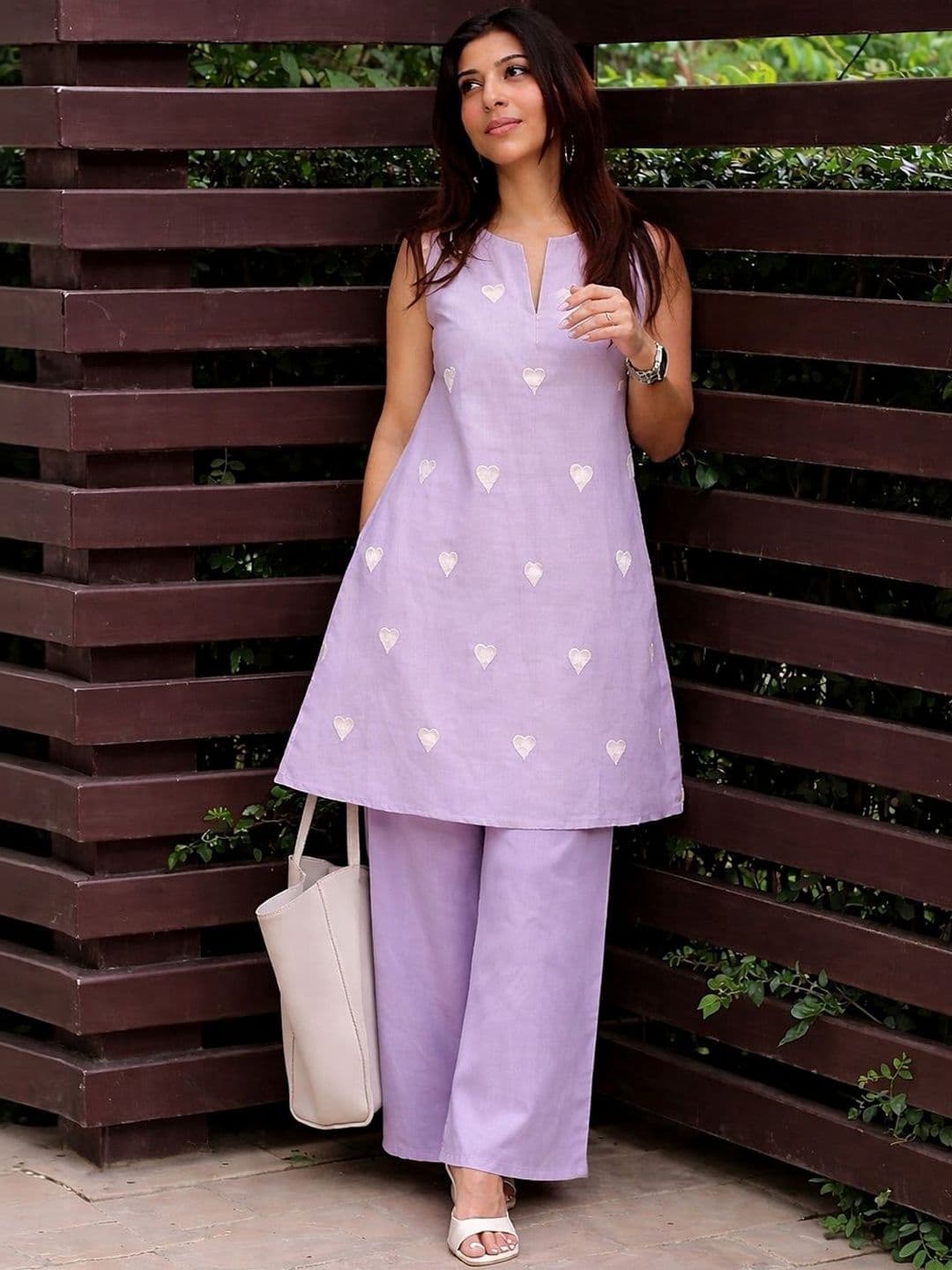 GoSriKi Women Embroidered Regular Kurta with Palazzos - view 1