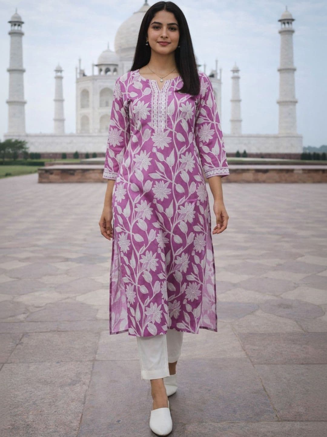 Rajnandini Women Floral Printed Floral Kurta - view 1