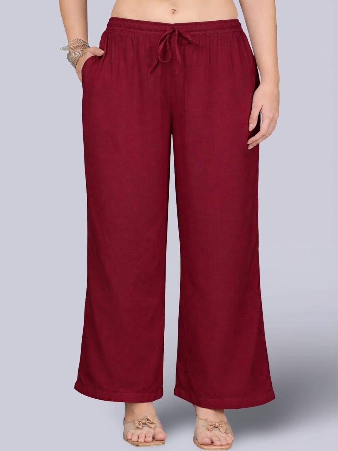 KALINI Women Flared Ethnic Palazzos - view 1