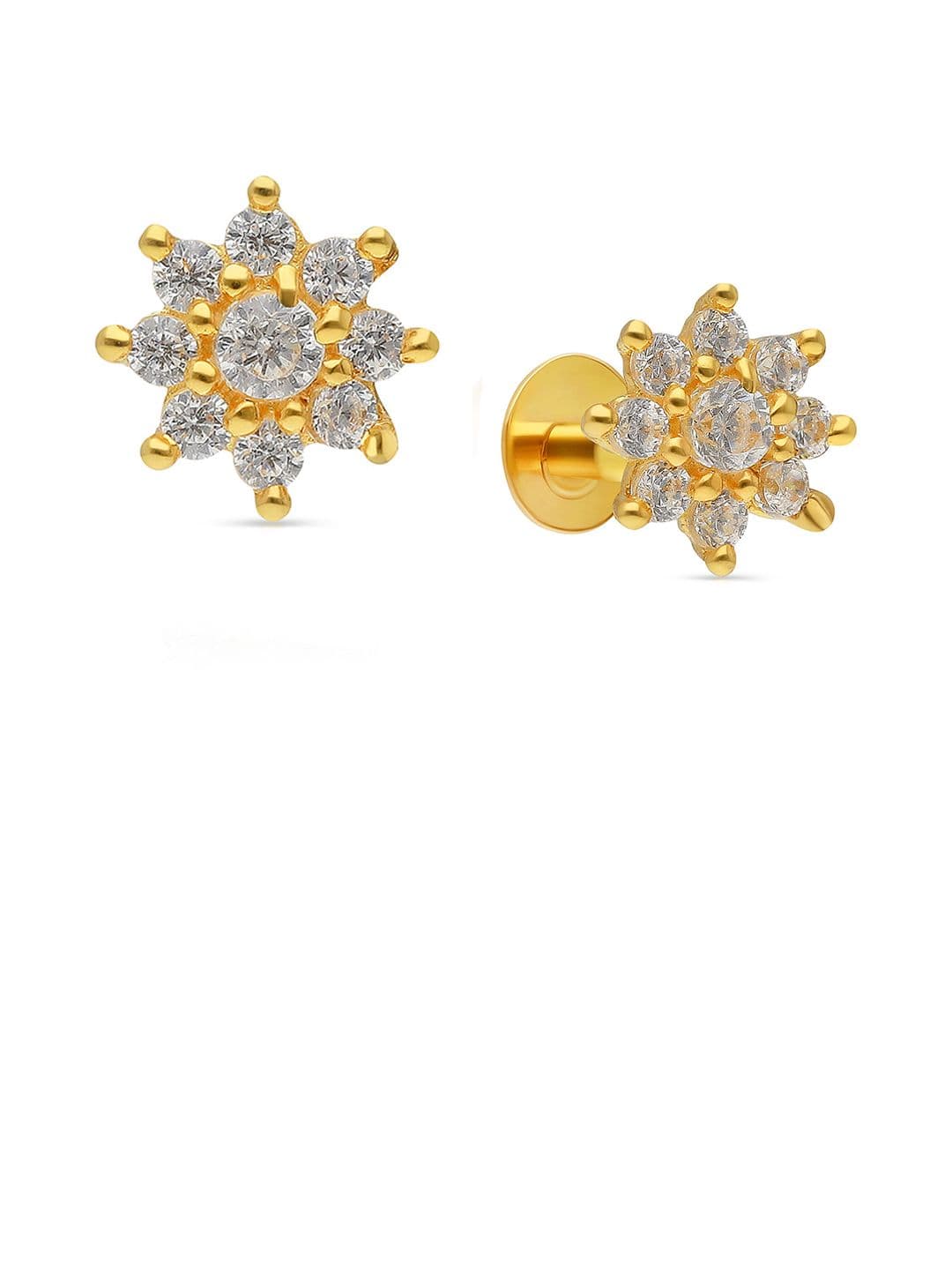 Malabar Gold & Diamonds 22 KT Gold Stud Earrings - 0.74 g - view 1