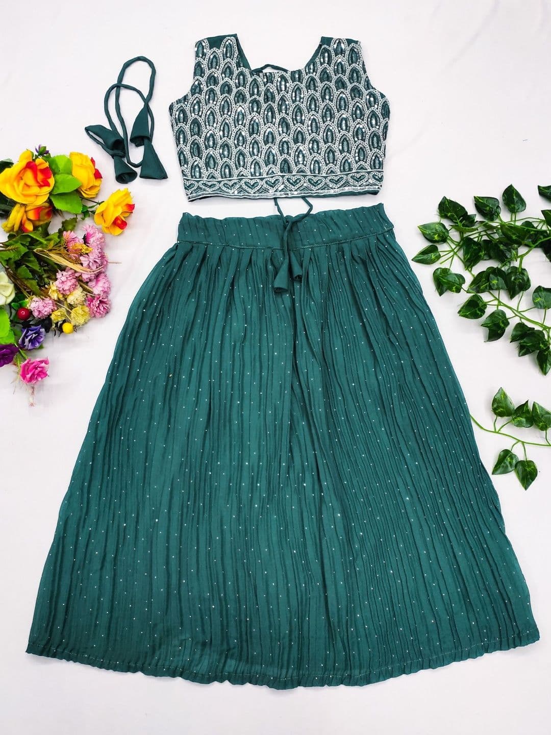 Tiny Twirls Girls Ready to Wear Lehenga & - view 1