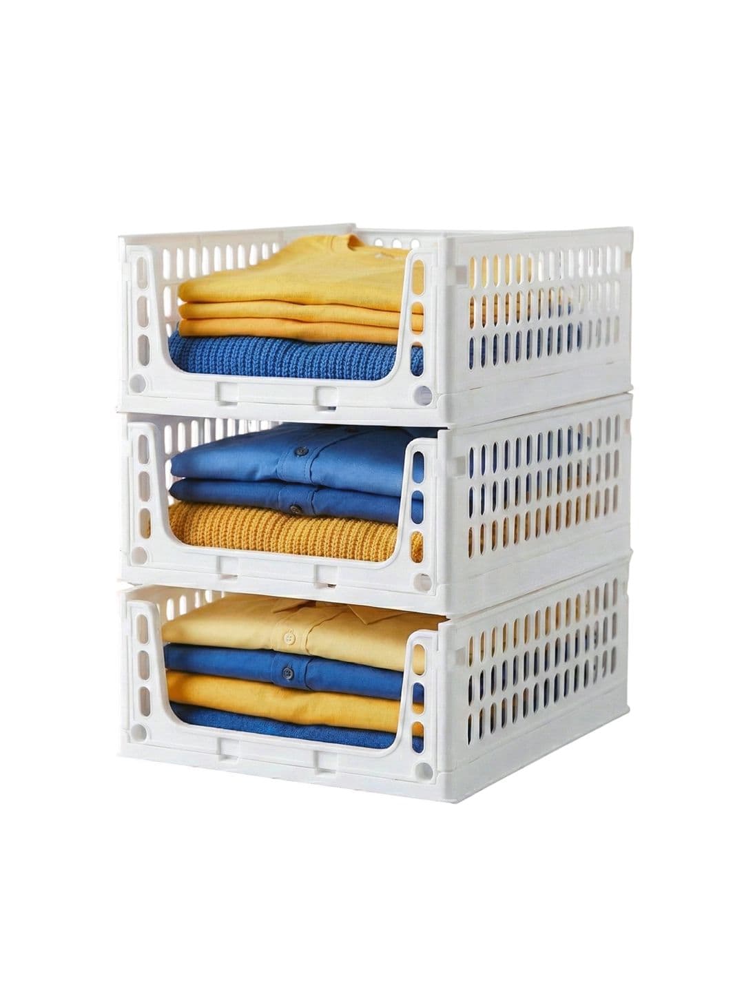 Aditya Polymers White Set of 3 Super Strong Multi-Utility Organisers - view 1