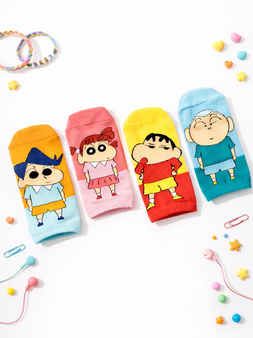 Thela Gaadi Set of 2 Unisex Shinchan Low-Cut Ankle-Length Socks - view 1