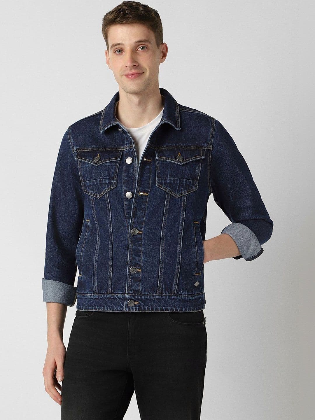 Peter England Casuals Men Open Front Jacket - view 1