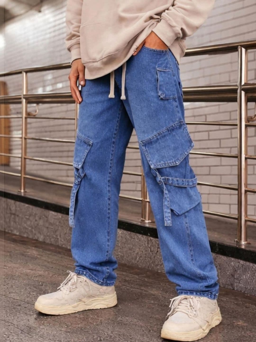 KPOP Men Mid-Rise Jeans - view 1