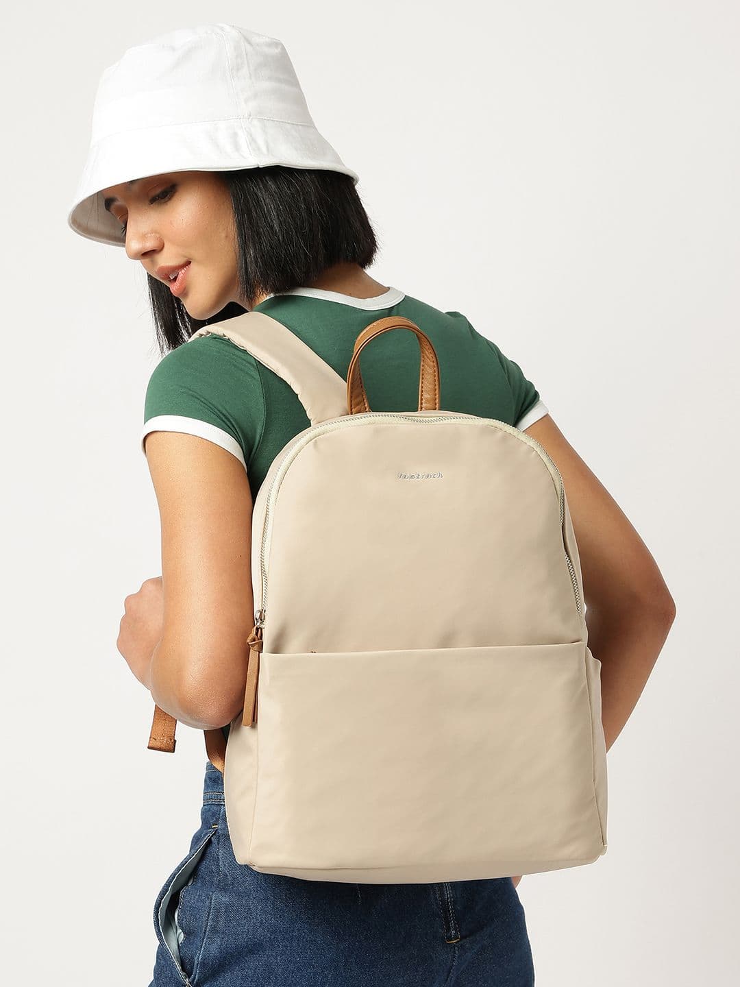 Fastrack Women Off-White Packster Backpack with 14" Laptop Sleeve - view 1