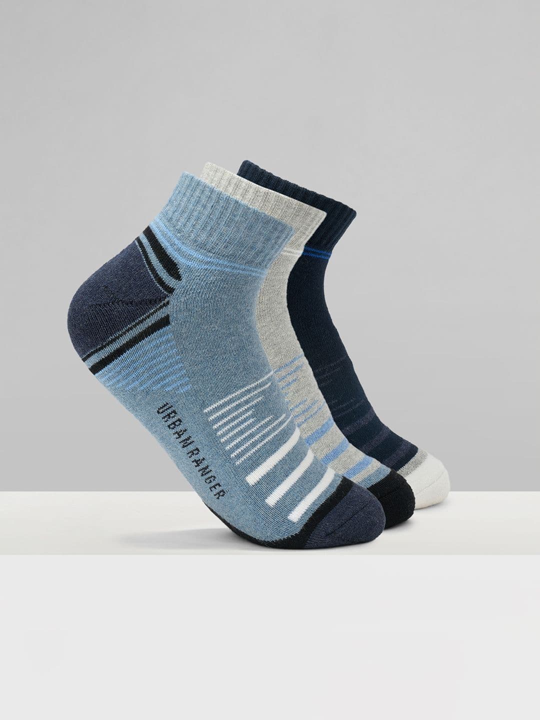 Urban Ranger by pantaloons Men Pack of 3 Cotton Blend Assorted Socks - view 1