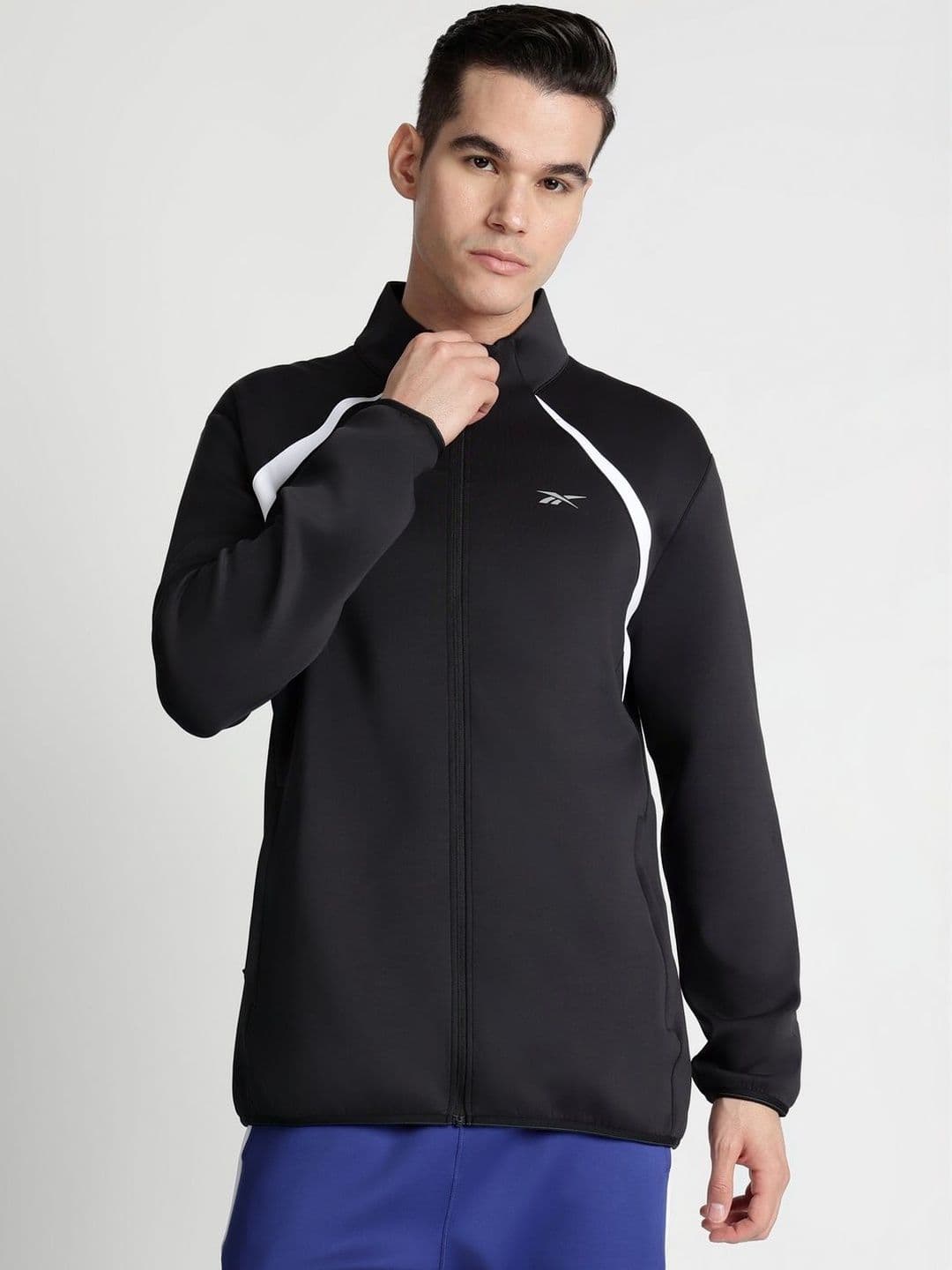 Reebok Mock Collar Open Front Jacket - view 1