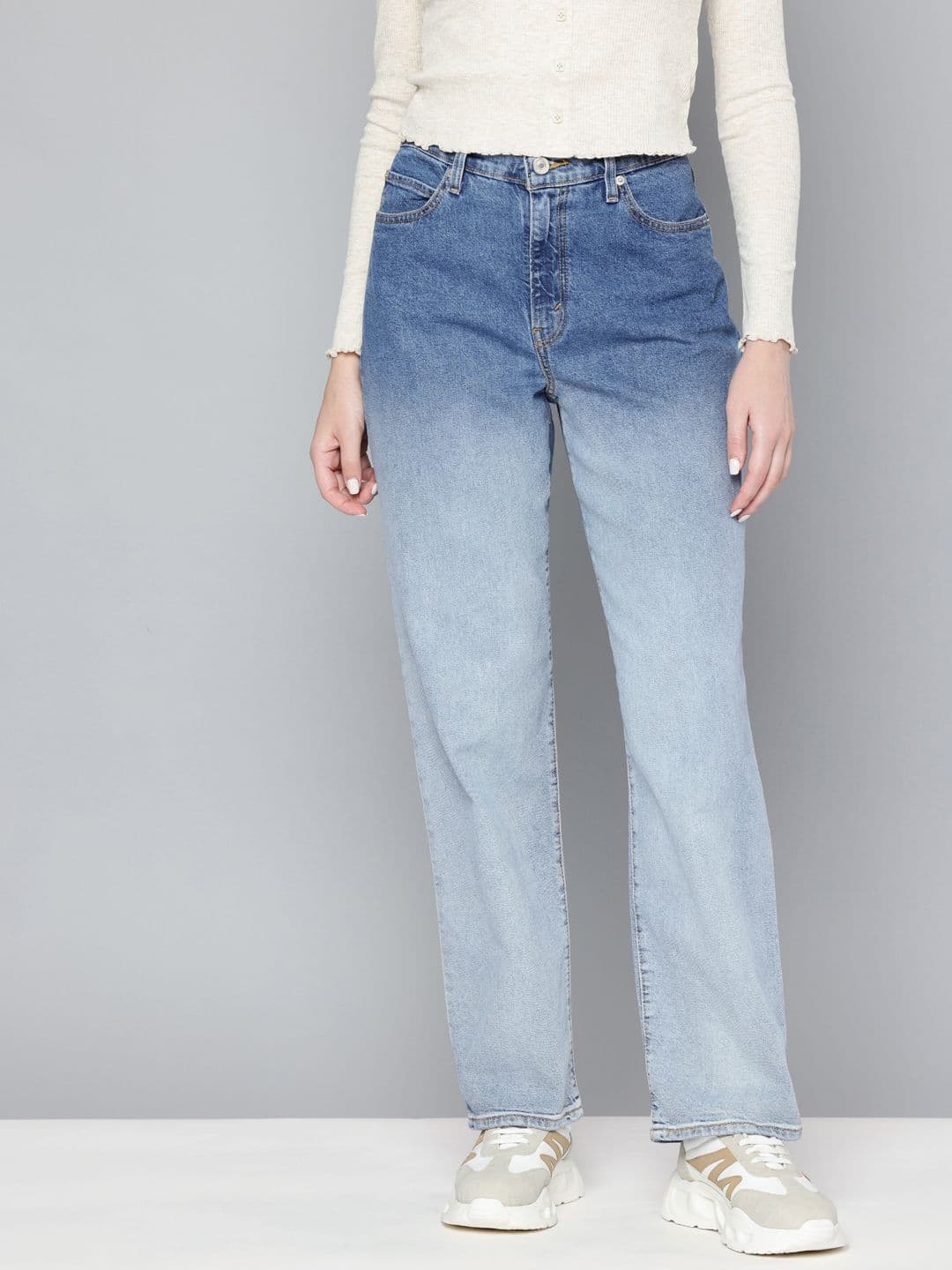 Levis Women 94 Baggy Mid-Rise Heavy Fade Stretchable Jeans - view 1