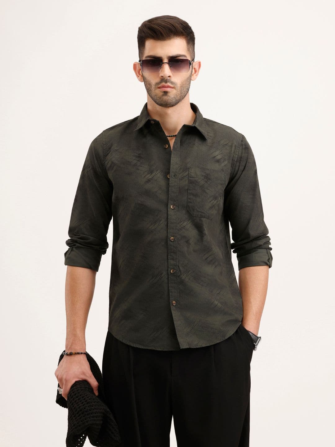 WROGN Abstract Printed Pure Cotton Casual Shirt - view 1