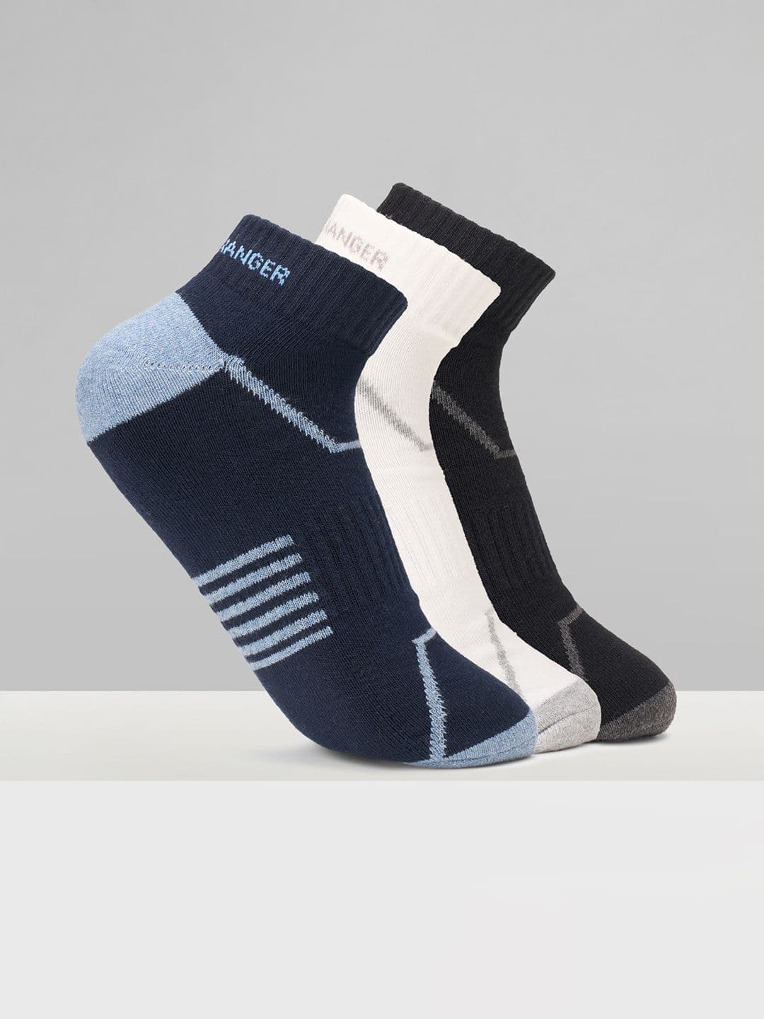 Urban Ranger by pantaloons Men Pack of 3 Cotton Blend Assorted Socks - view 1