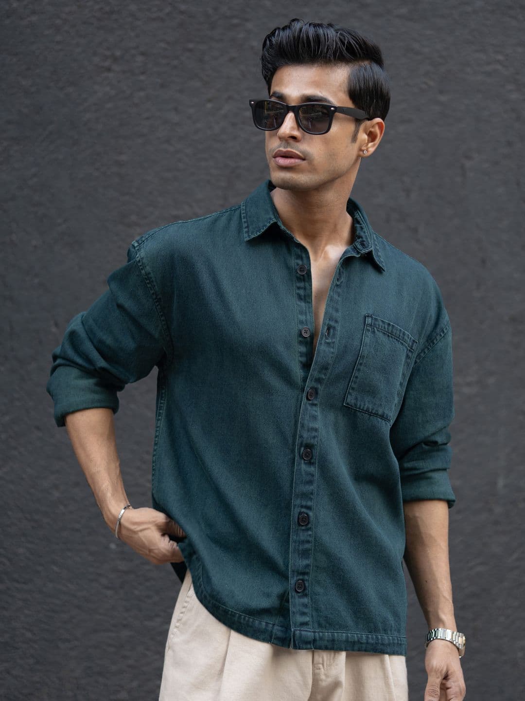 Powerlook Men Cotton Boxy Casual Shirt - view 1