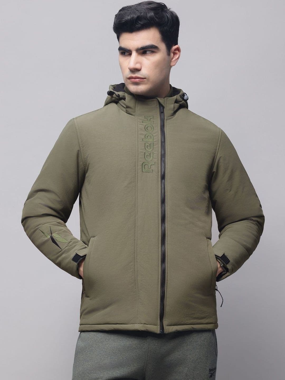 Reebok Cotton Hooded Open Front Jacket - view 1