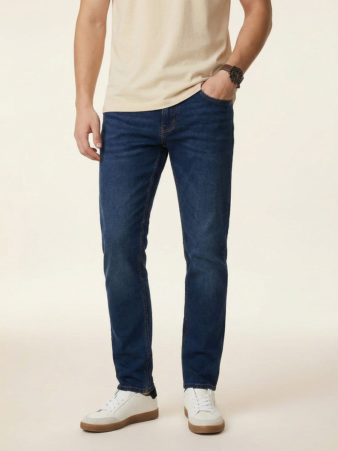 Nautica Men Slim Fit Light Fade Stretchable Jeans - view 1