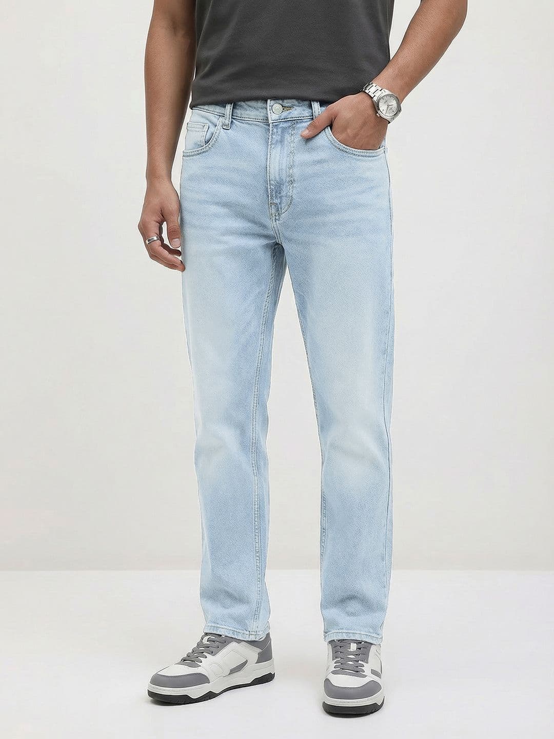 The Roadster Life Co. Men Regular Fit Light Fade Jeans - view 1