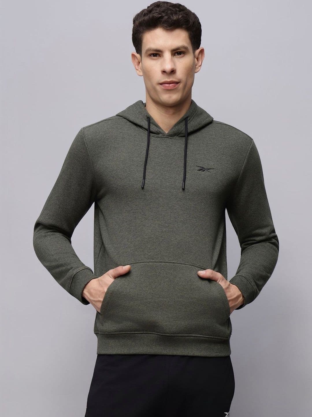 Reebok Cotton Hooded Open Front Jacket - view 1