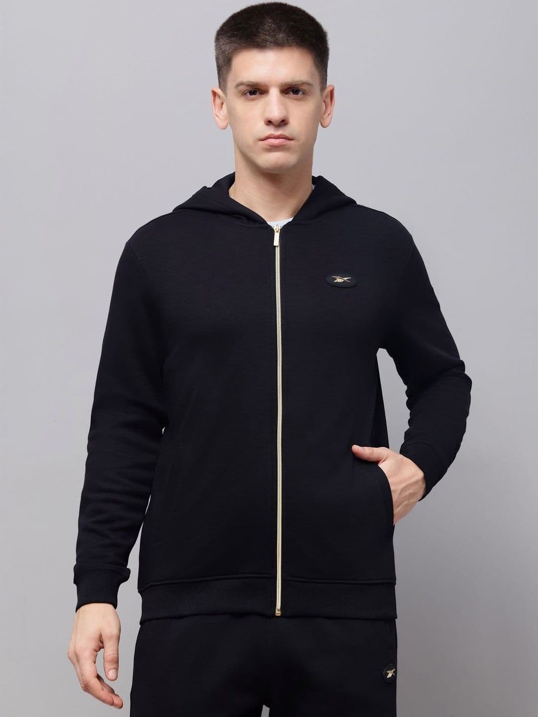 Reebok Hooded Open Front Jacket