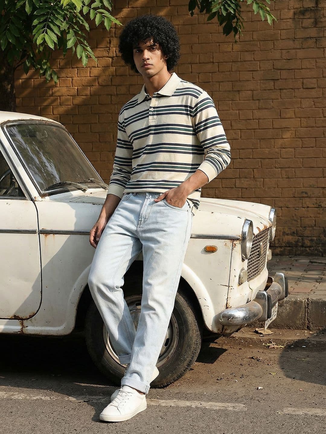 The Roadster Lifestyle Co. Men Blue Relaxed Fit Light Fade Low Distress Pure Cotton Jeans - view 1