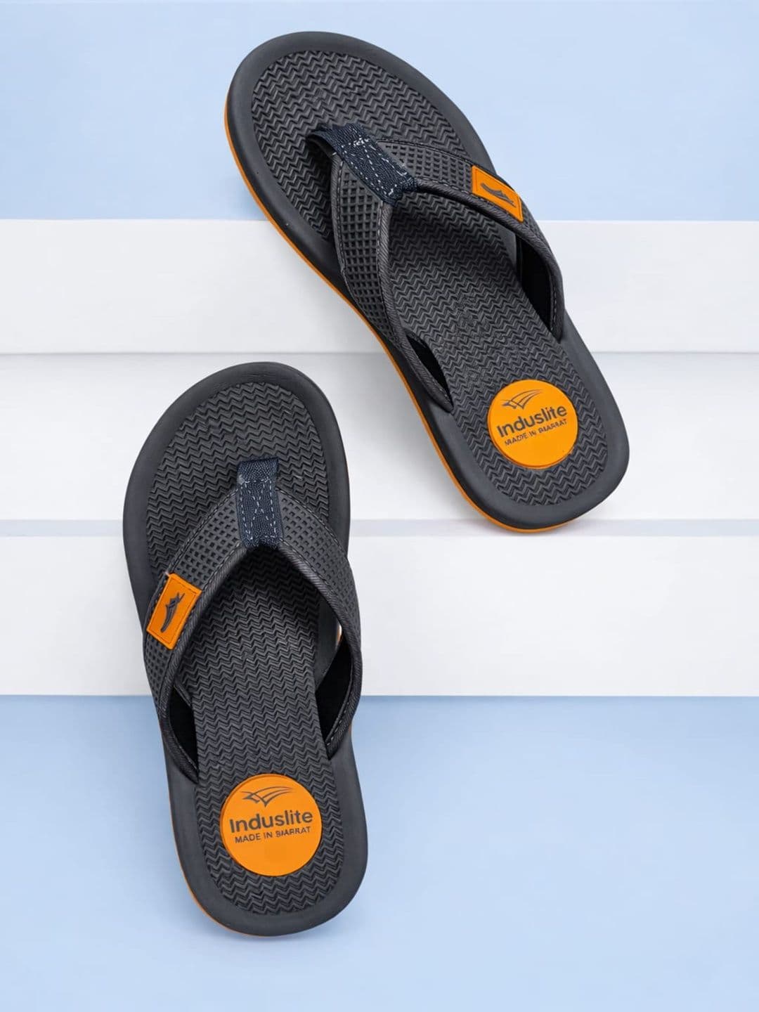 slider style Men Rubber Thong Flip-Flops - view 1