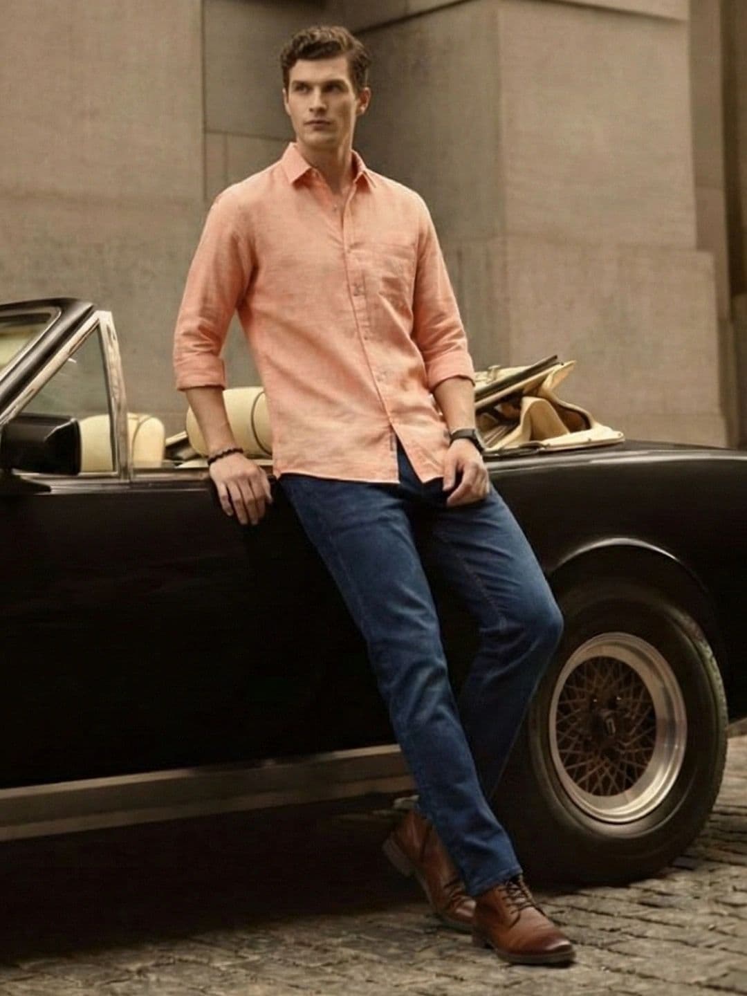 The Roadster Lifestyle Co. Men Solid Linen Casual Shirt - view 1
