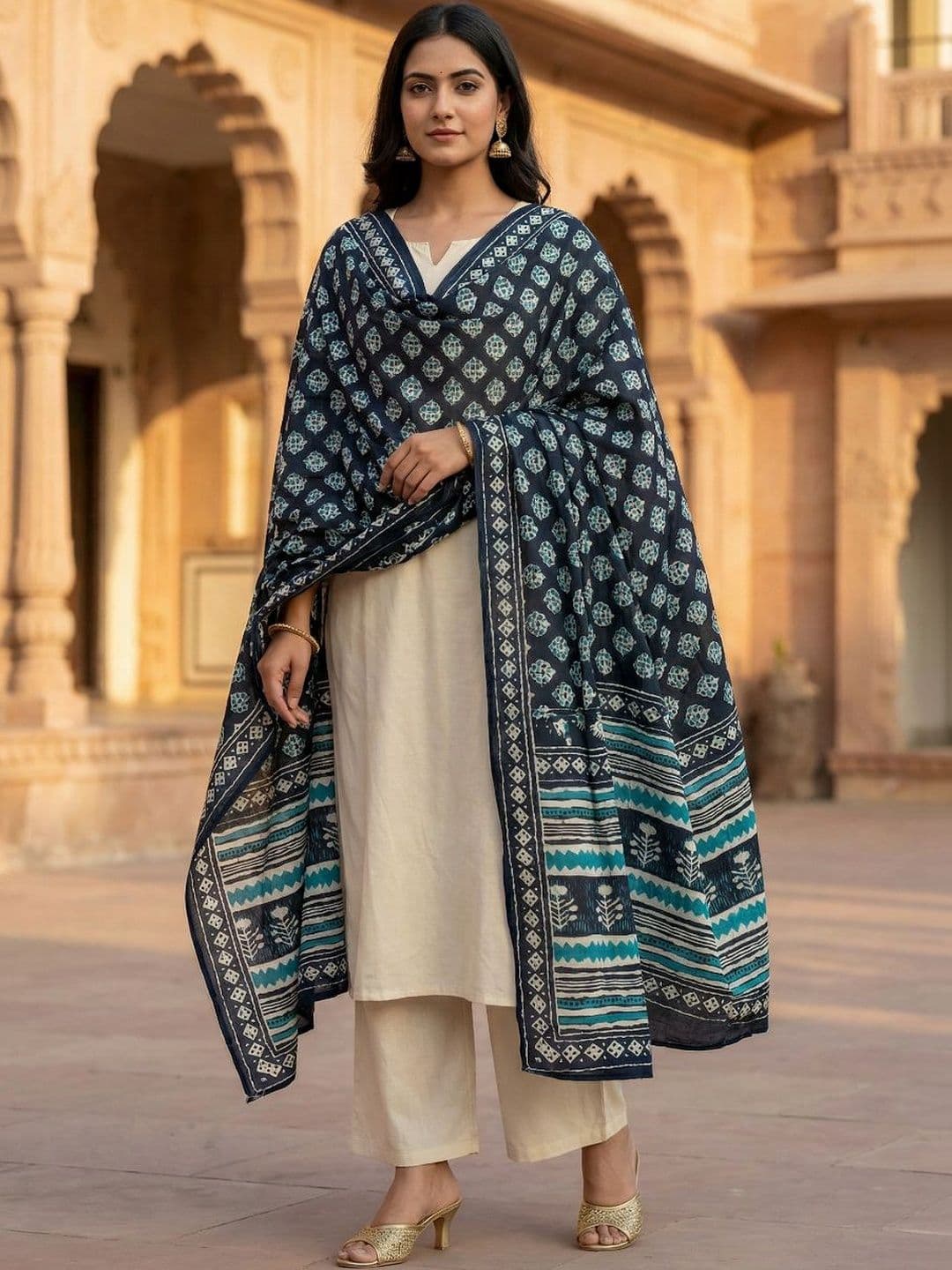 Kaizen TEXO FAB Ethnic Motifs Printed Dupatta - view 1