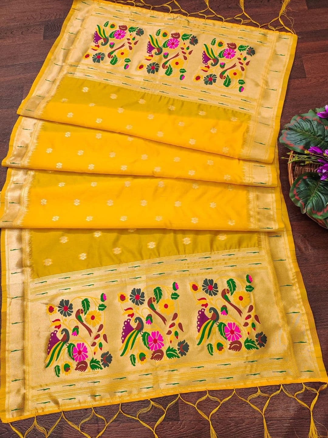 DEVANGI Ethnic Motifs Woven Design Ikat Dupatta with Zari - view 1