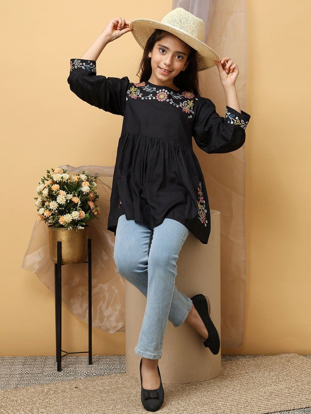 HERE&NOW Girls Viscose Rayon Tops - view 1