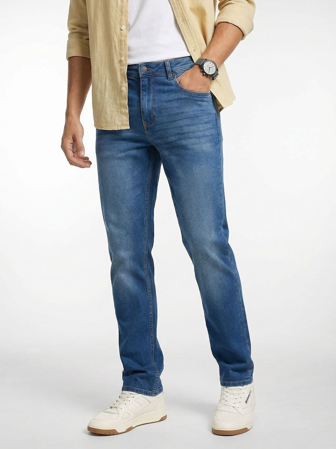 French Connection Men Regular Fit Light Fade Stretchable Jeans - view 1