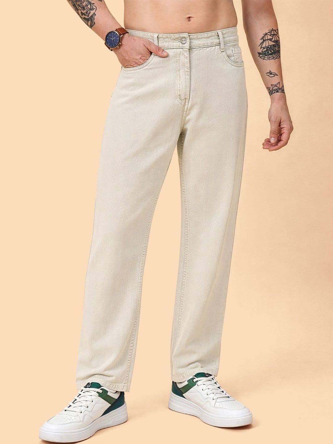 MULVARI Men Regular Fit Low-Rise Light Fade Jeans - view 1