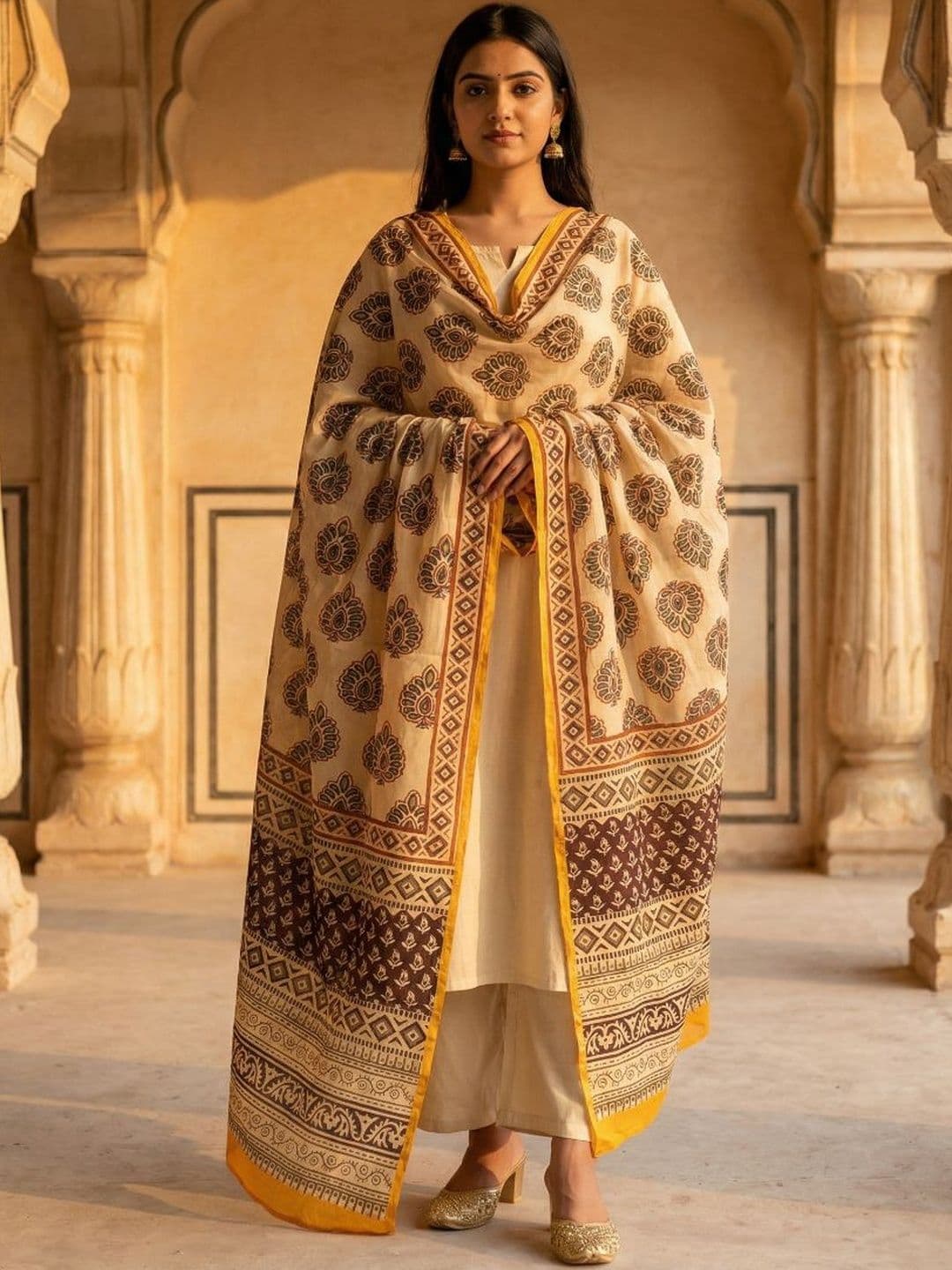 Kaizen TEXO FAB Ethnic Motifs Printed Dupatta - view 1
