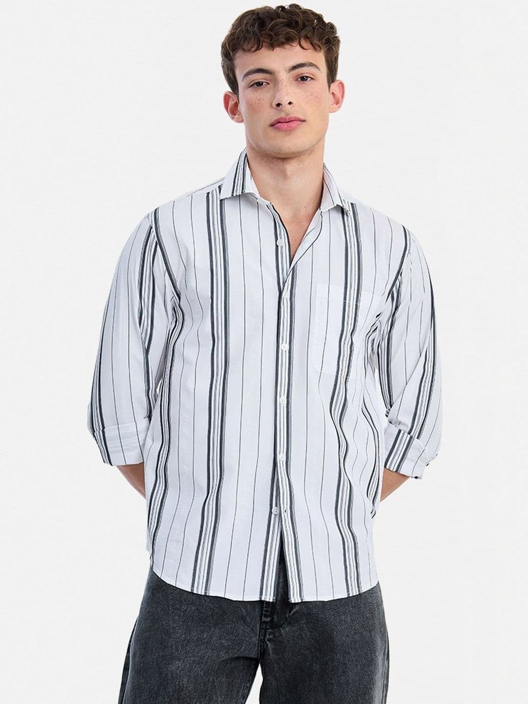 Snitch Striped Spread Collar Shirts - view 1