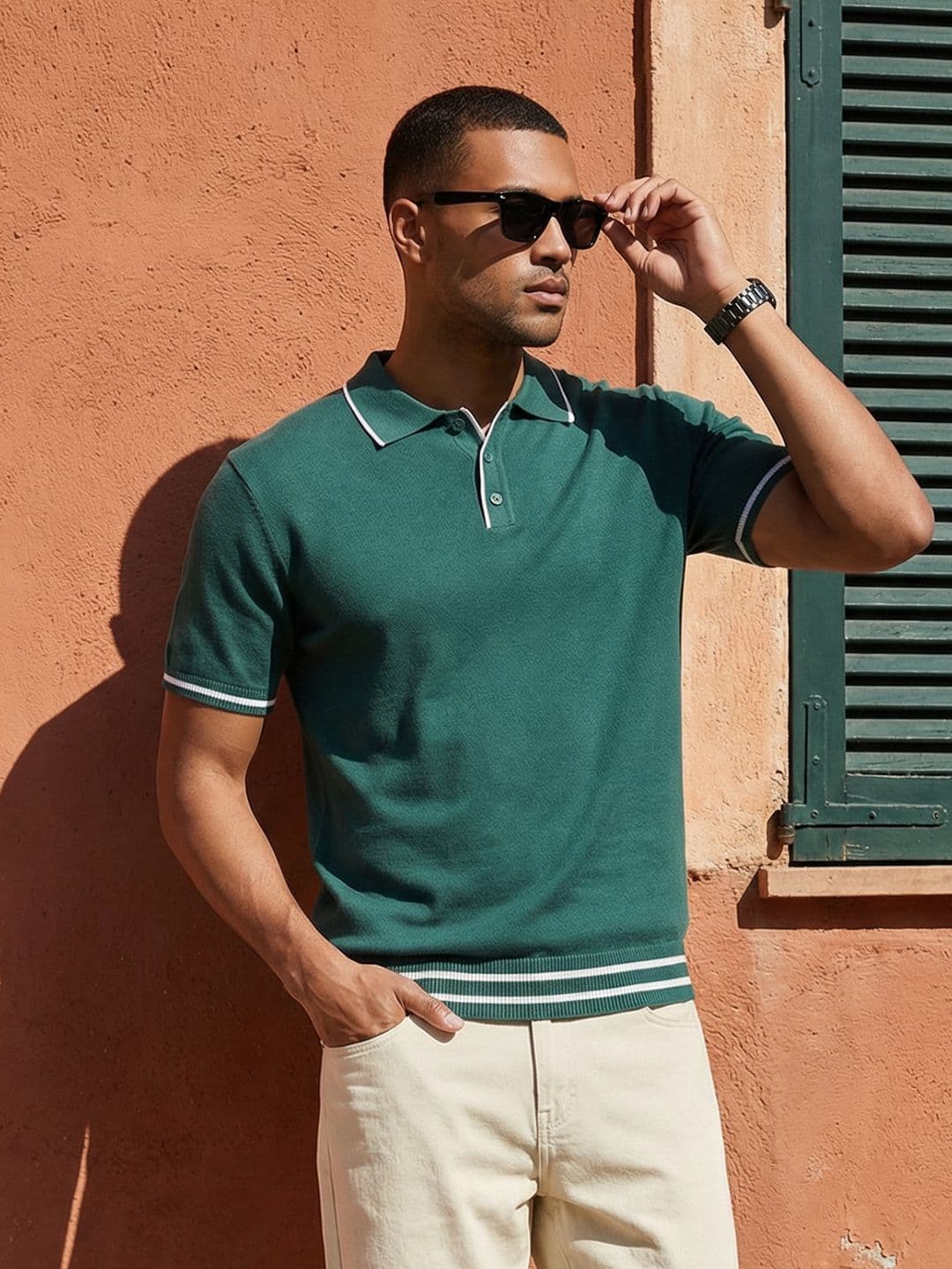 The Roadster Life Co. Striped Pure Cotton T-shirt - view 1