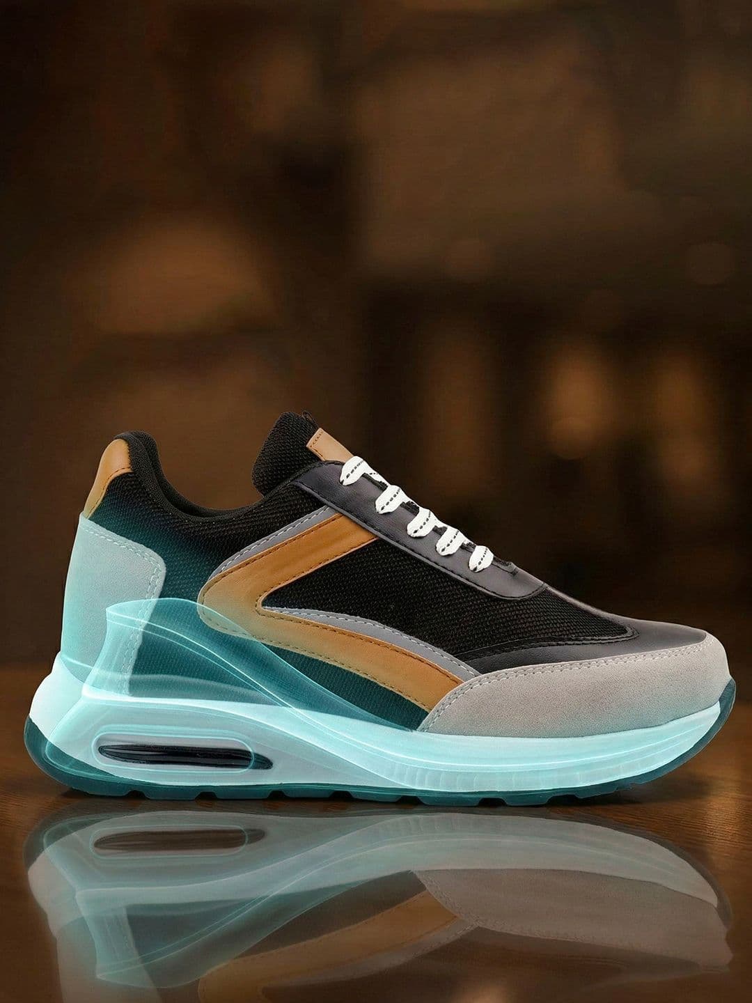 Bxxy Men Textured Hidden Height Increasing High-Top Running Lace-up Shoes - view 1