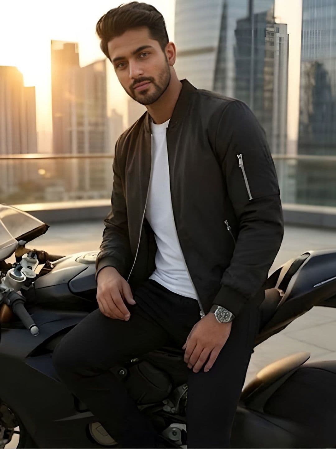 CARABA Men Lightweight Biker Jacket - view 1