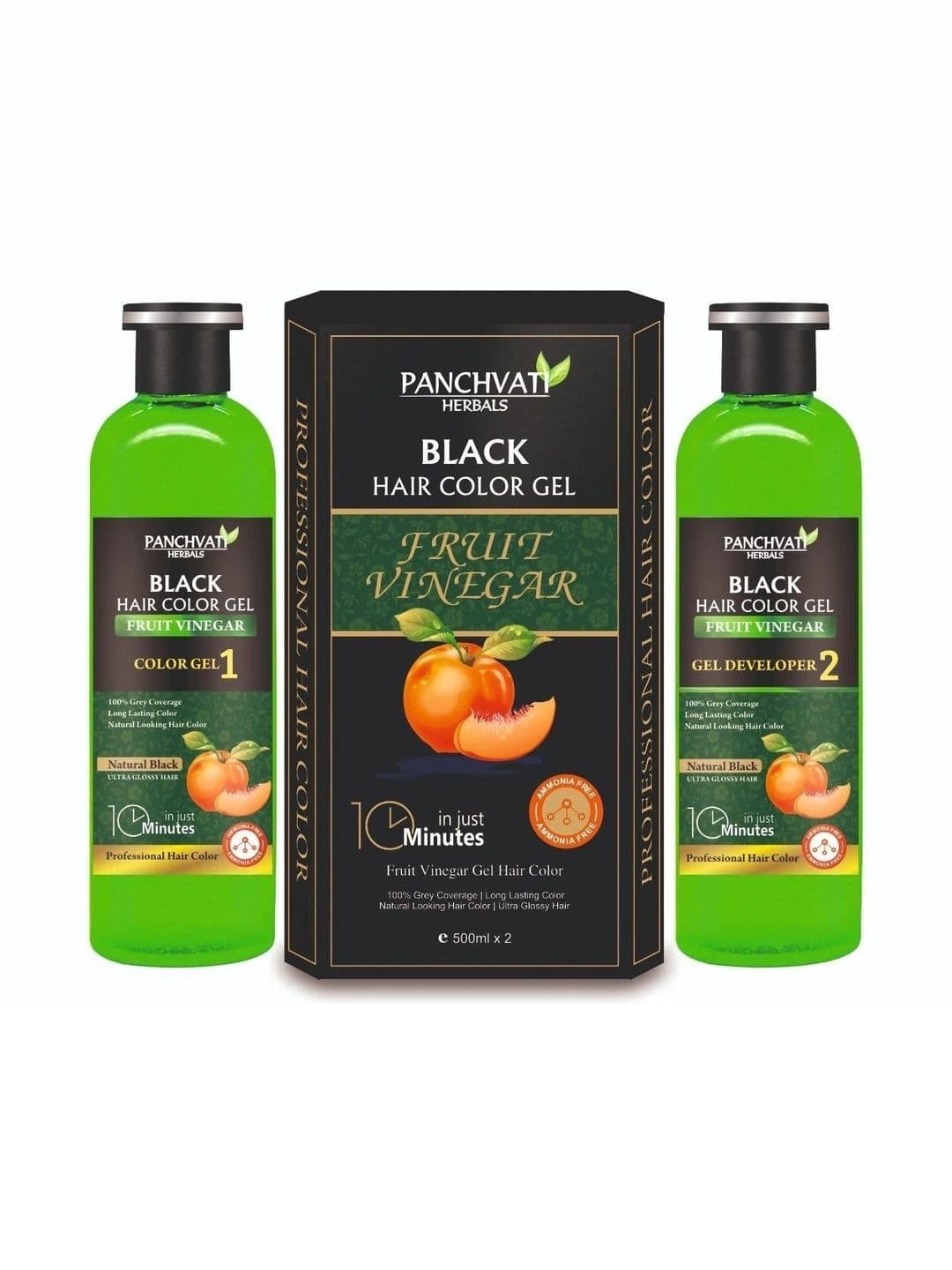panchvati Fruit Vinegar Hair Color Gel & Developer - 500 ml Each - view 1