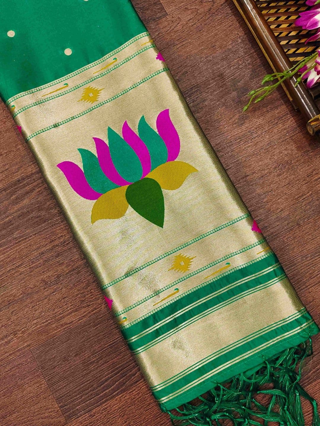 DEVANGI Ethnic Motifs Woven Design Banarasi Silk Dupatta With Zari - view 1