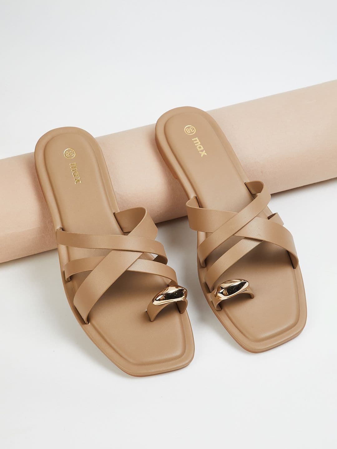 max PU Open Toe Flats - view 1