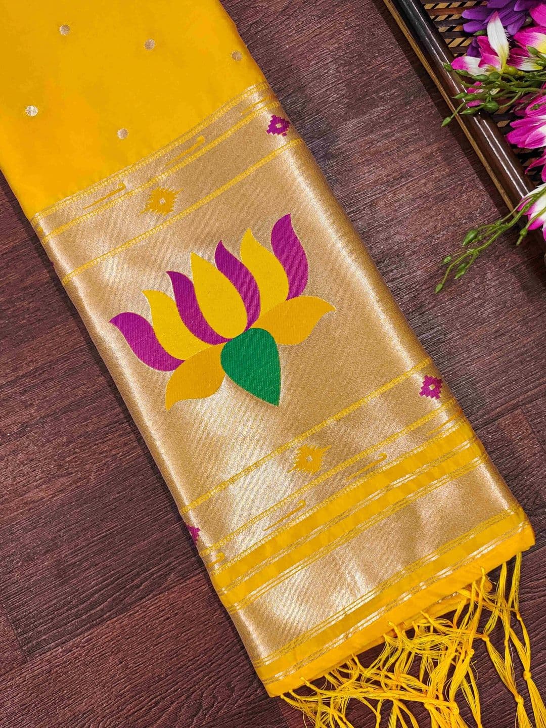 DEVANGI Ethnic Motifs Woven Design Banarasi Silk Dupatta With Zari - view 1
