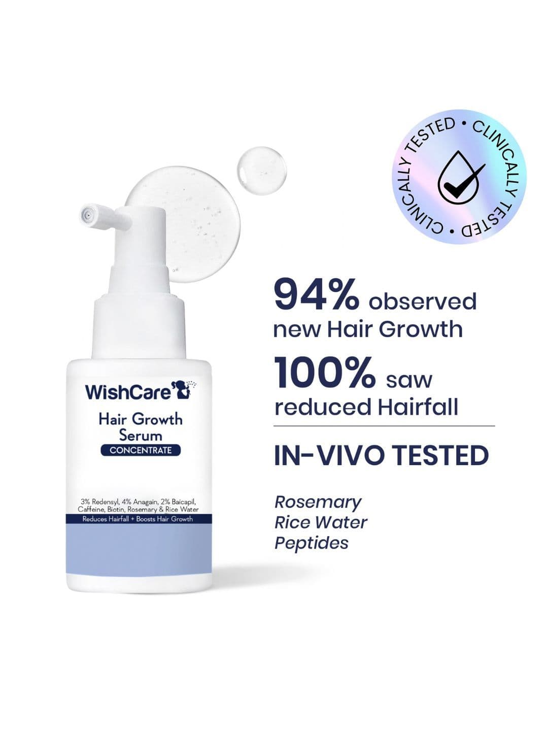 WishCare Rosemary & Rice Water Hair Growth Serum - 20 ml - view 1